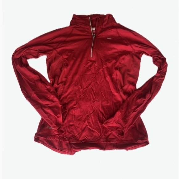 Red Nike zip up pullover size Adult Small - Picture 1 of 3